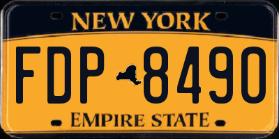NY license plate FDP8490