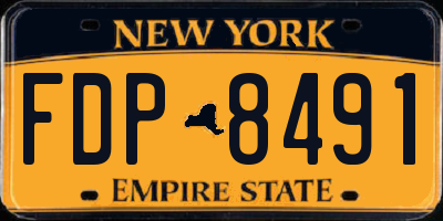 NY license plate FDP8491