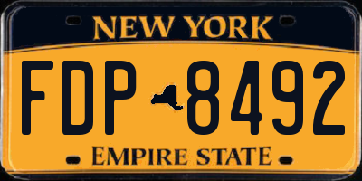 NY license plate FDP8492