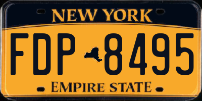 NY license plate FDP8495