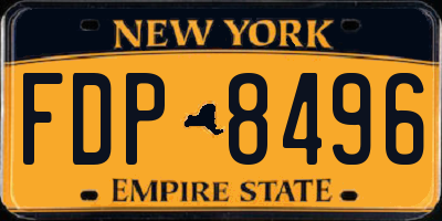 NY license plate FDP8496