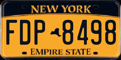 NY license plate FDP8498