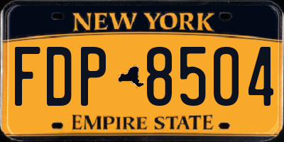 NY license plate FDP8504