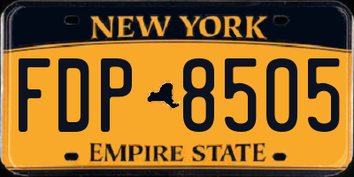 NY license plate FDP8505