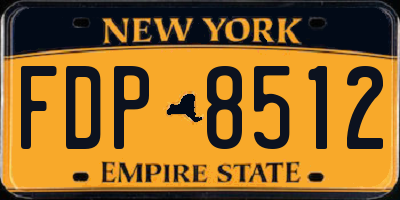 NY license plate FDP8512