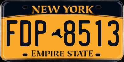 NY license plate FDP8513