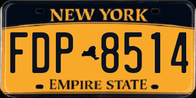 NY license plate FDP8514