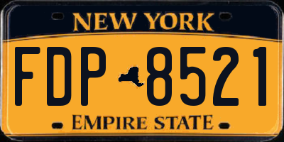 NY license plate FDP8521