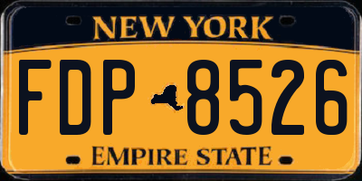 NY license plate FDP8526
