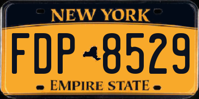 NY license plate FDP8529