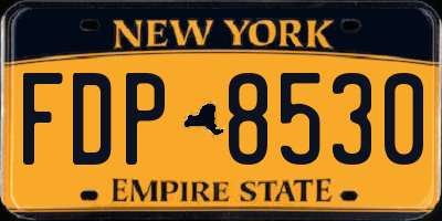NY license plate FDP8530