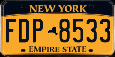 NY license plate FDP8533