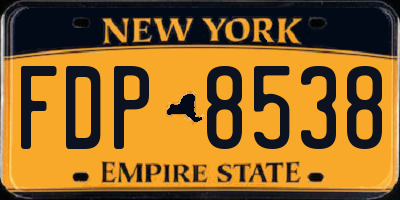NY license plate FDP8538