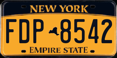 NY license plate FDP8542