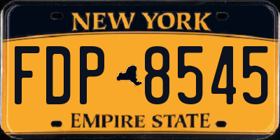NY license plate FDP8545