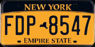 NY license plate FDP8547