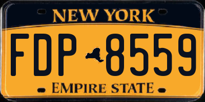 NY license plate FDP8559