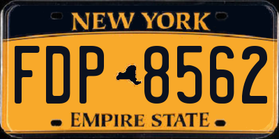 NY license plate FDP8562