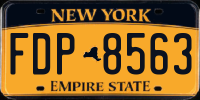 NY license plate FDP8563