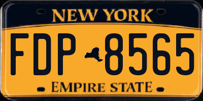 NY license plate FDP8565