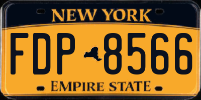 NY license plate FDP8566