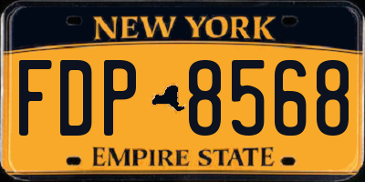 NY license plate FDP8568