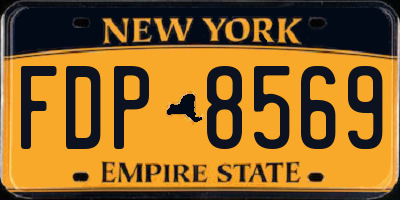 NY license plate FDP8569