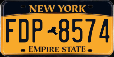 NY license plate FDP8574