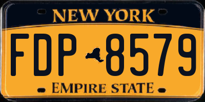 NY license plate FDP8579