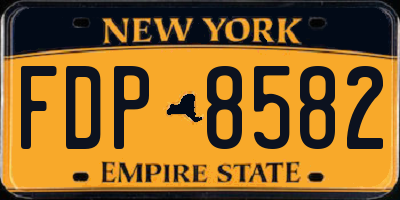 NY license plate FDP8582