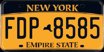NY license plate FDP8585
