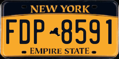NY license plate FDP8591