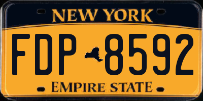 NY license plate FDP8592