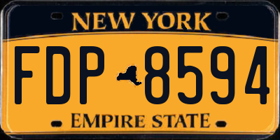 NY license plate FDP8594