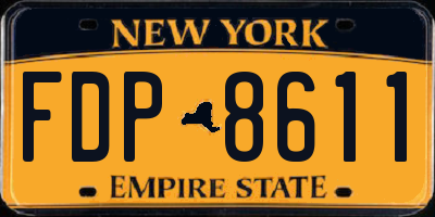 NY license plate FDP8611