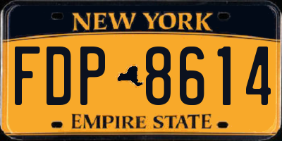 NY license plate FDP8614