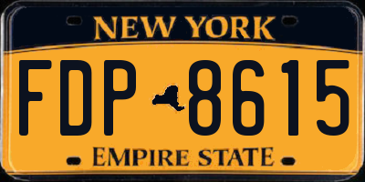 NY license plate FDP8615
