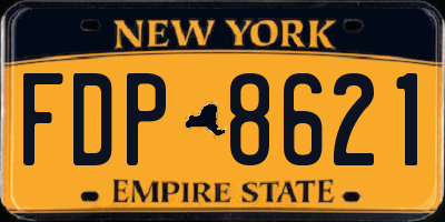 NY license plate FDP8621