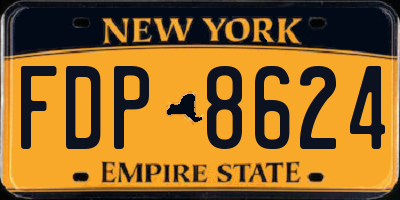 NY license plate FDP8624