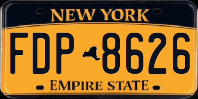 NY license plate FDP8626