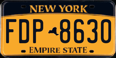 NY license plate FDP8630