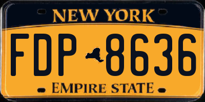 NY license plate FDP8636