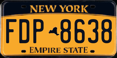 NY license plate FDP8638