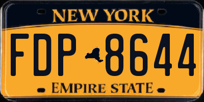 NY license plate FDP8644