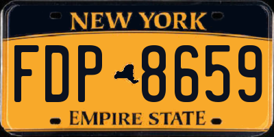 NY license plate FDP8659