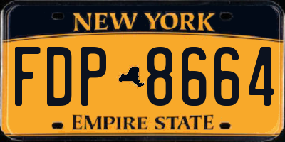 NY license plate FDP8664