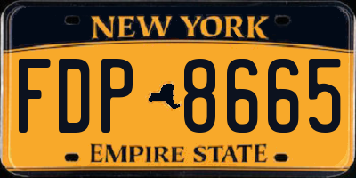 NY license plate FDP8665