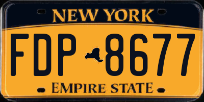 NY license plate FDP8677