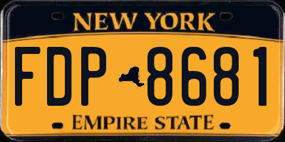NY license plate FDP8681