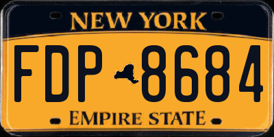 NY license plate FDP8684